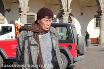 Gianni Morandi sul set a Viterbo