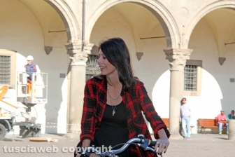 Gianni Morandi sul set a Viterbo