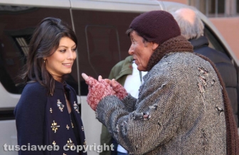 Gianni Morandi sul set a Viterbo