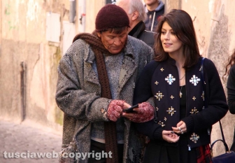 Gianni Morandi sul set a Viterbo