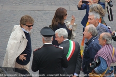 Gigi Proietti accolto a palazzo dei Priori