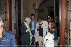 Gigi Proietti accolto a palazzo dei Priori