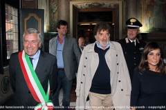 Gigi Proietti accolto a palazzo dei Priori