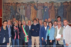 Gigi Proietti accolto a palazzo dei Priori