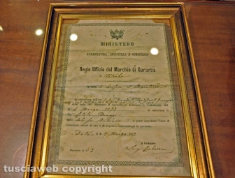 Viterbo - Gioielleria Biaggi - Prima licenza gioielleria Biaggi, 1872