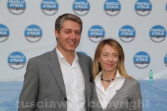 Giorgia Meloni con Federico Fracassini