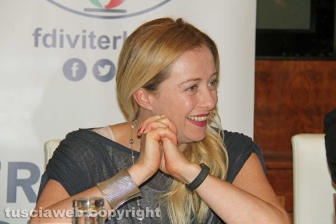 Giorgia Meloni a Viterbo