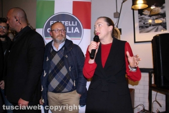 Giorgia Meloni a Viterbo per gli auguri di Natale di FdI