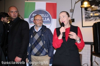 Giorgia Meloni a Viterbo per gli auguri di Natale di FdI