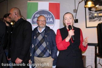 Giorgia Meloni a Viterbo per gli auguri di Natale di FdI