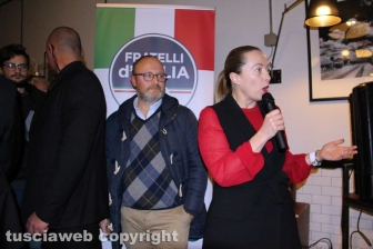Giorgia Meloni a Viterbo per gli auguri di Natale di FdI