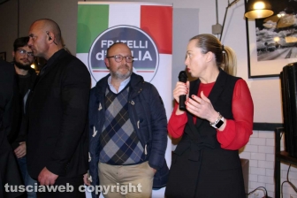 Giorgia Meloni a Viterbo per gli auguri di Natale di FdI
