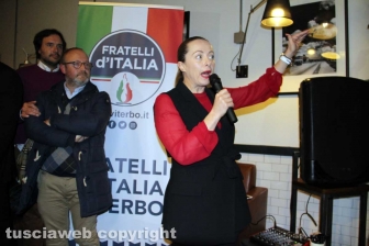 Giorgia Meloni a Viterbo per gli auguri di Natale di FdI