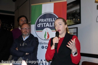 Giorgia Meloni a Viterbo per gli auguri di Natale di FdI