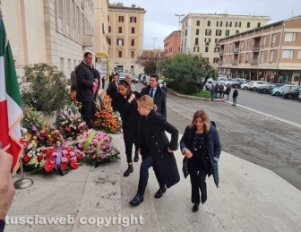 Civitavecchia - Giorgia Meloni al funerale di Nicoletta Golisano