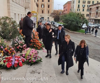 Civitavecchia - Giorgia Meloni al funerale di Nicoletta Golisano