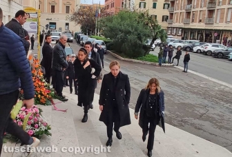 Civitavecchia - Giorgia Meloni al funerale di Nicoletta Golisano