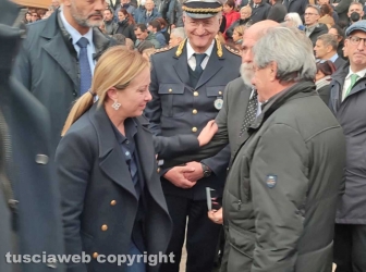 Civitavecchia - Giorgia Meloni al funerale di Nicoletta Golisano