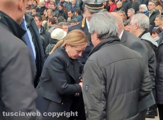 Civitavecchia - Giorgia Meloni al funerale di Nicoletta Golisano