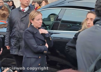 Civitavecchia - Giorgia Meloni al funerale di Nicoletta Golisano