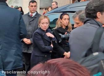 Civitavecchia - Giorgia Meloni al funerale di Nicoletta Golisano