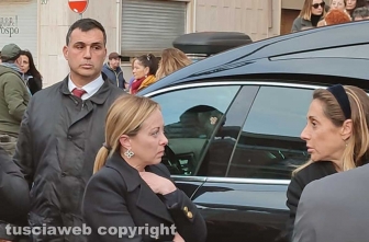 Civitavecchia - Giorgia Meloni al funerale di Nicoletta Golisano
