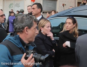 Civitavecchia - Giorgia Meloni al funerale di Nicoletta Golisano