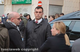 Civitavecchia - Giorgia Meloni al funerale di Nicoletta Golisano