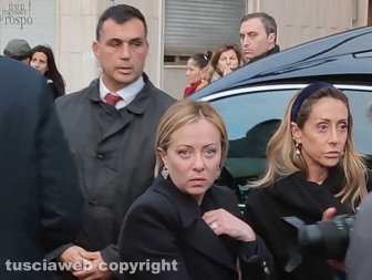 Civitavecchia - Giorgia Meloni al funerale di Nicoletta Golisano