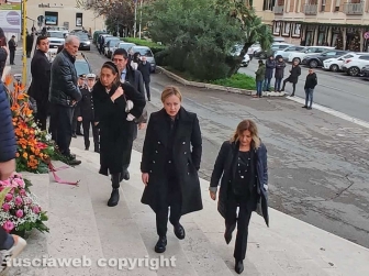 Civitavecchia - Giorgia Meloni al funerale di Nicoletta Golisano