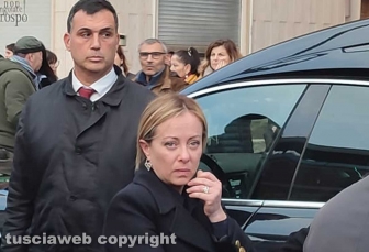 Civitavecchia - Giorgia Meloni al funerale di Nicoletta Golisano