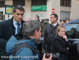 Civitavecchia - Giorgia Meloni al funerale di Nicoletta Golisano