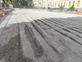 Iniziati i lavori di riqualificazione del campo da basket davanti al Pincio