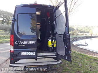 Montefiascone - Ragazzo scomparso - Le ricerche - Il nucleo sommozzatori dei carabinieri