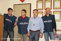 Gli uomini della squadra mobile di Viterbo