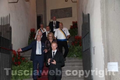 Il prefetto Scolamiero, il viceprefetto vicario Francesco Tarricone, il capofacchino Sandro Rossi e il presidente del Sodalizio dei facchini Massimo Mecarini