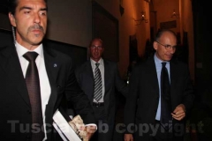 Il premier Letta lascia Palazzo dei Priori