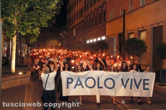 La fiaccolata in ricordo di Paolo Borsellino
