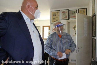 Viterbo - Guido Crosetto e Carlo Galeotti nella redazione di Tusciaweb