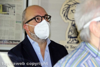 Viterbo - Mauro Rotelli nella redazione di Tusciaweb
