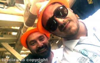 I facchini alla festa dei Gigli di Nola