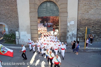 Viterbo - I facchini dalla basilica di santa Rosa al boschetto