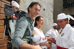 Raffaele Ascenzi al giro delle sete chiese con la famiglia