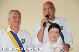 Mecarini e Rossi con la mascotte Federico