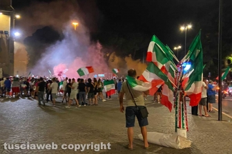Sport - Calcio - I festeggiamenti dei tifosi dopo la vittoria dell'Italia