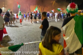 Sport - Calcio - I festeggiamenti dei tifosi dopo la vittoria dell'Italia