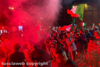 Sport - Calcio - I festeggiamenti dei tifosi dopo la vittoria dell'Italia