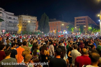 Sport - Calcio - I festeggiamenti dei tifosi dopo la vittoria dell'Italia