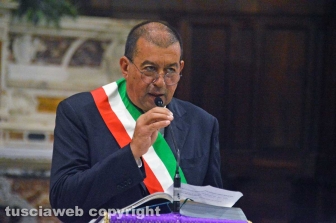 I funerali del senatore Roberto Meraviglia - Il sindaco di Tarquinia Alessandro Giulivi