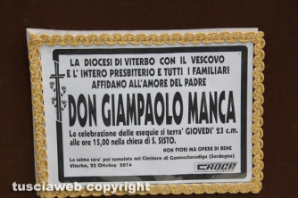 Viterbo - I funerali di don Giampaolo Manca